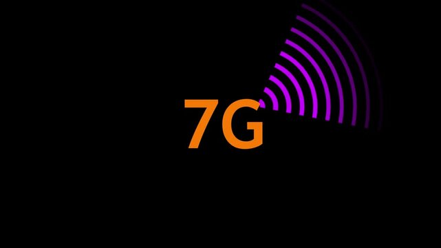 7G network icon .4G network animated. All videos are flat icon design .