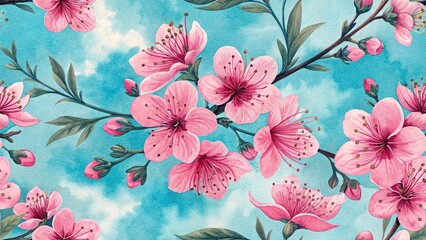 Water Color Flower Pattern