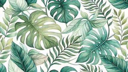Water Color greenery seamles Pattern