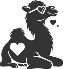 Vector desert animal camel silhouette