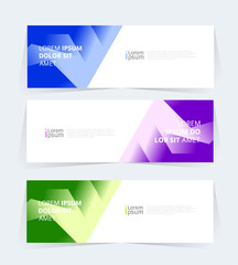 Geometric banner design with Vector presentation template.