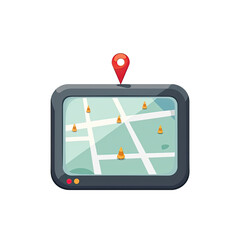 GPS Navigation App with Road Closure - Minimalist design