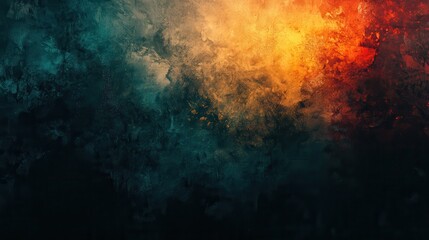 Fototapeta premium Abstract blend of fiery and smoky clouds