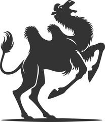 Vector desert animal camel silhouette