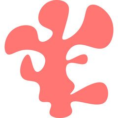 Coral Abstract Shape