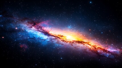 Vibrant Spiral Galaxy in Deep Space