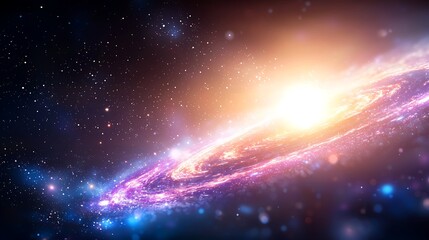 Vibrant Spiral Galaxy in Deep Space