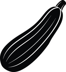zucchini vegetable silhouette icon on white 