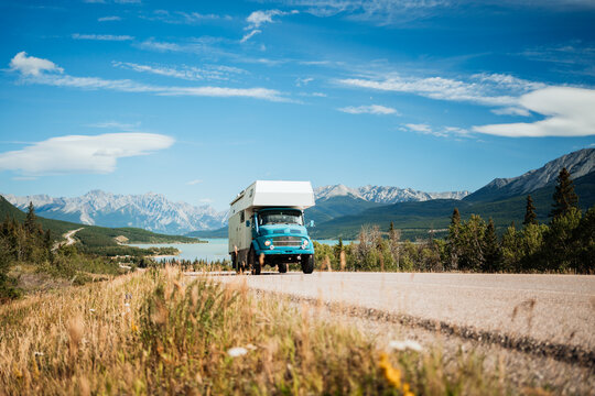 adventure mobile on scenic road