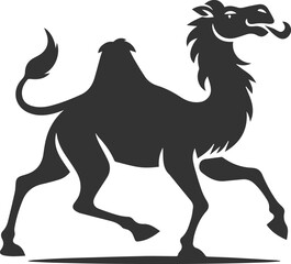 Vector desert animal camel silhouette