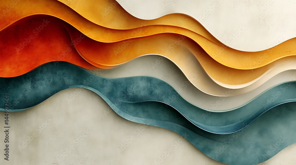 Aufkleber abstract flowing gradient wave colorful background