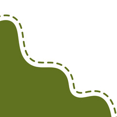 Blob Corner with Dotted Line