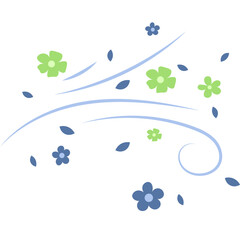 Spring Flower with Wind