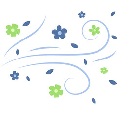 Spring Flower with Wind