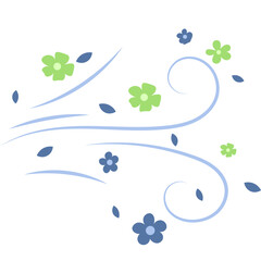 Spring Flower with Wind
