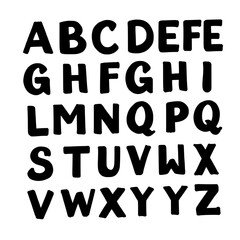 vector illustration of a bold alphabet