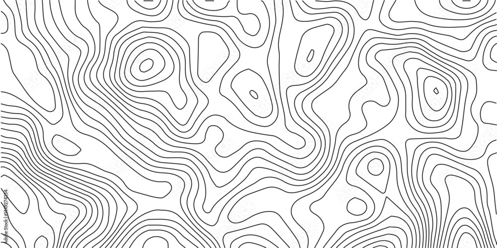 Poster abstract topographic contours map background .topographic background and texture, monochrome image. 