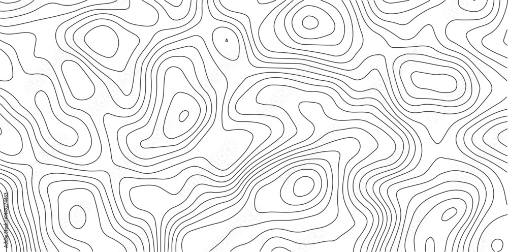 Fototapete Abstract topographic contours map background .Topographic background and texture, monochrome image. Topography and geography map grid abstract backdrop. Business concept. Topography map concept.	