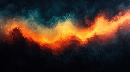 Fototapeta premium Abstract cosmic nebulae, swirling colors of fire and smoke