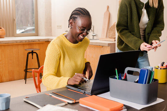 Employee spends quality time with a coworker during a feedback session