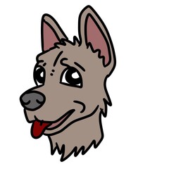 cartoon dog on white background
