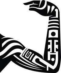 Stylized Egyptian Arm Glyph