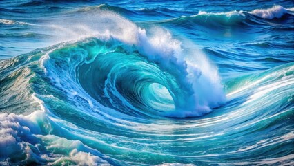 A mesmerizing swirl of turquoise and blue waters in the Mediterranean Sea
