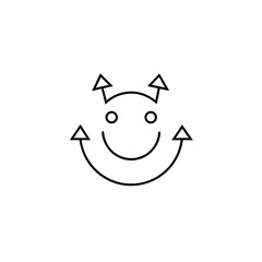 Uplifting Smiley Face Icon Positive Energy, Happiness, and Growth Symbol for Websites, Apps, and Designs