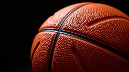 Obraz premium Close-Up Detail Of A Basketball
