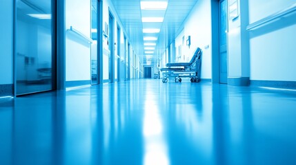 Obraz premium Empty hospital corridor