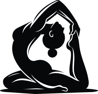 Gate Pose Yoga Silhouette