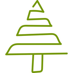 Christmas Pine Tree Line