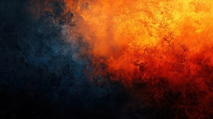 Abstract fiery and icy clash