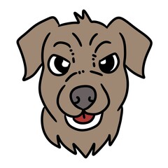 cartoon dog on white background