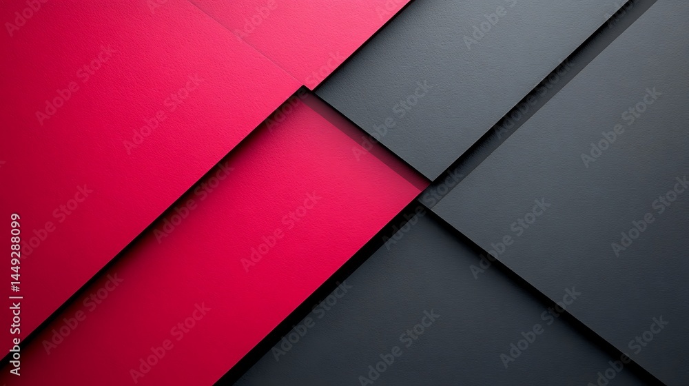 Poster angular planes of color and shadow