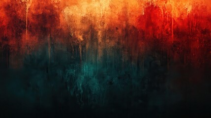 Naklejka premium Abstract fiery and smoky landscape (3)