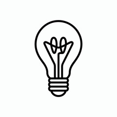 Fototapeta premium Geometric Lightbulb Outline for Innovation and Ideas