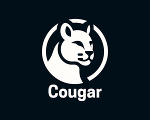 Powerful Cougar Head Logo Design for Brands