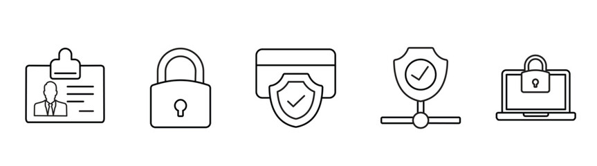 Digital defense Safety  security icons