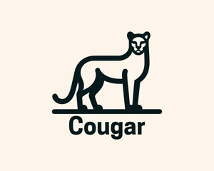  Creative Cougar Logo with Bold Full Body Shape