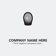 Fingerprint logo company design vector illustration