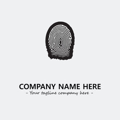 Fingerprint logo company design vector illustration