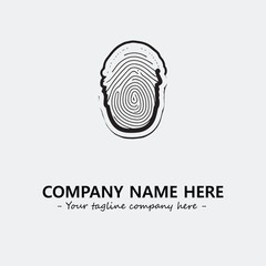 Fingerprint logo company design vector illustration