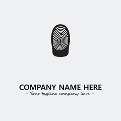 Fingerprint logo company design vector illustration