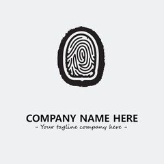 Fingerprint logo company design vector illustration