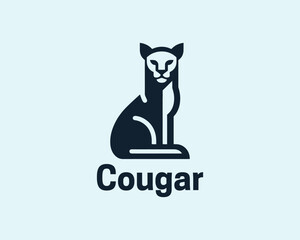 Clean Cougar Silhouette for Logo Design