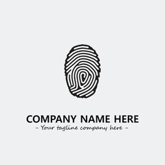 Fingerprint logo company design vector illustration