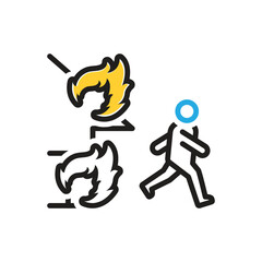 Multi color icon for emergency