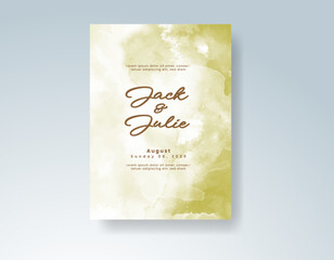 Wedding invitation with abstract watercolor background