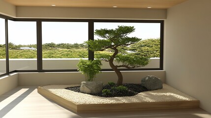 Zen garden interior